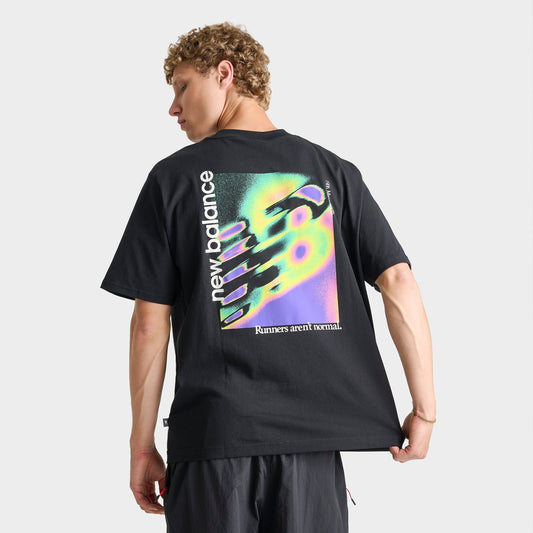 Men's New Balance Classic Tri-Logo Heat Map T-Shirt - Black