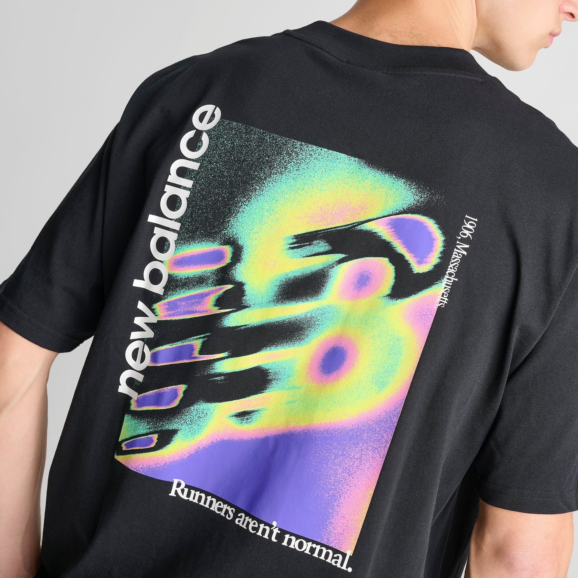 Men's New Balance Classic Tri-Logo Heat Map T-Shirt - Black