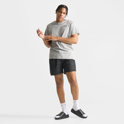Men's Nike Swim Breaker Swoosh Link Lined Volley Swim Shorts - Black