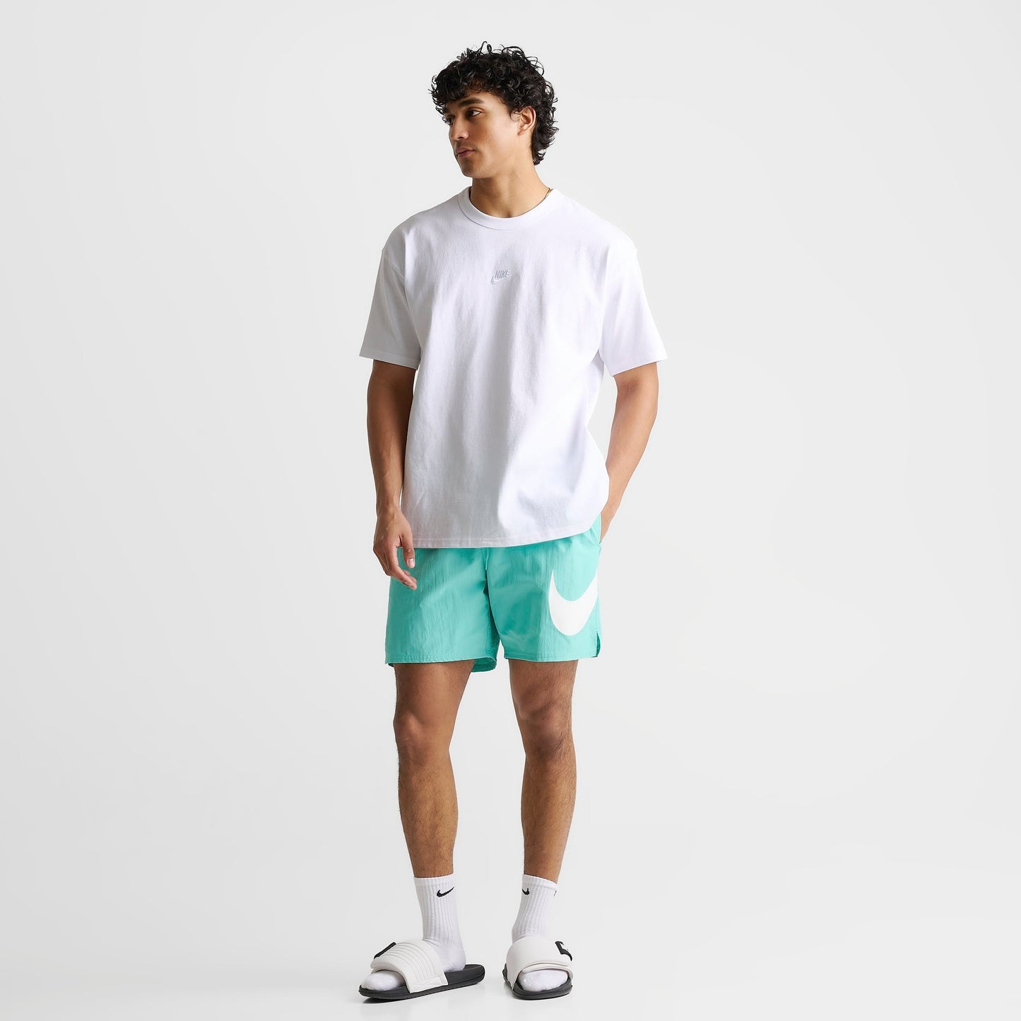 Men's Nike Swim Breaker 7-Inch Lined Volley Shorts - Bleached Turquoise