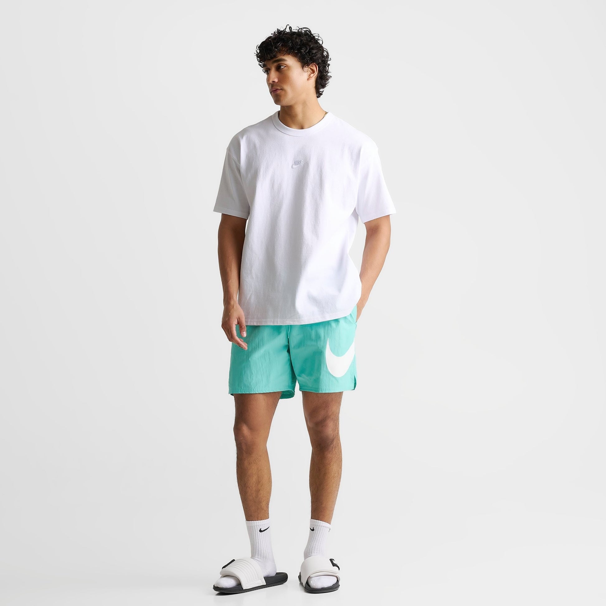 Men's Nike Swim Breaker 7-Inch Lined Volley Shorts - Bleached Turquoise