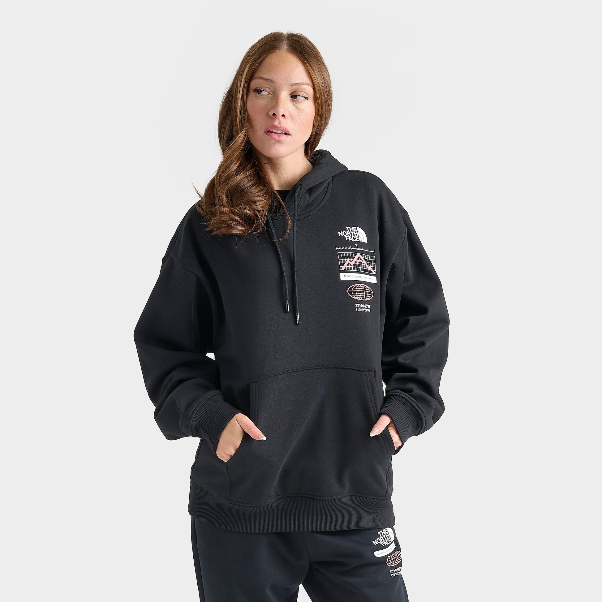 Women's The North Face Tek Oversized Pullover Hoodie - Black