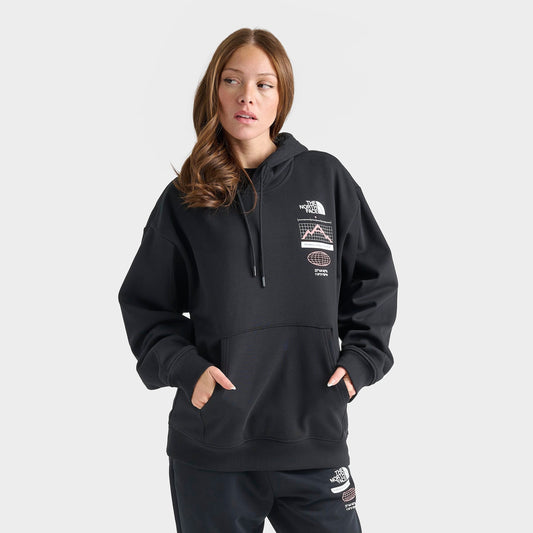 Women's The North Face Tek Oversized Pullover Hoodie - Black