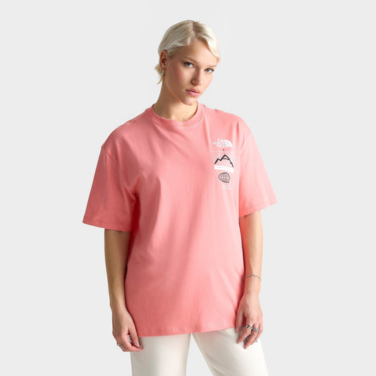 Women's The North Face Multi-Trek Oversized T-Shirt - Coral Crush