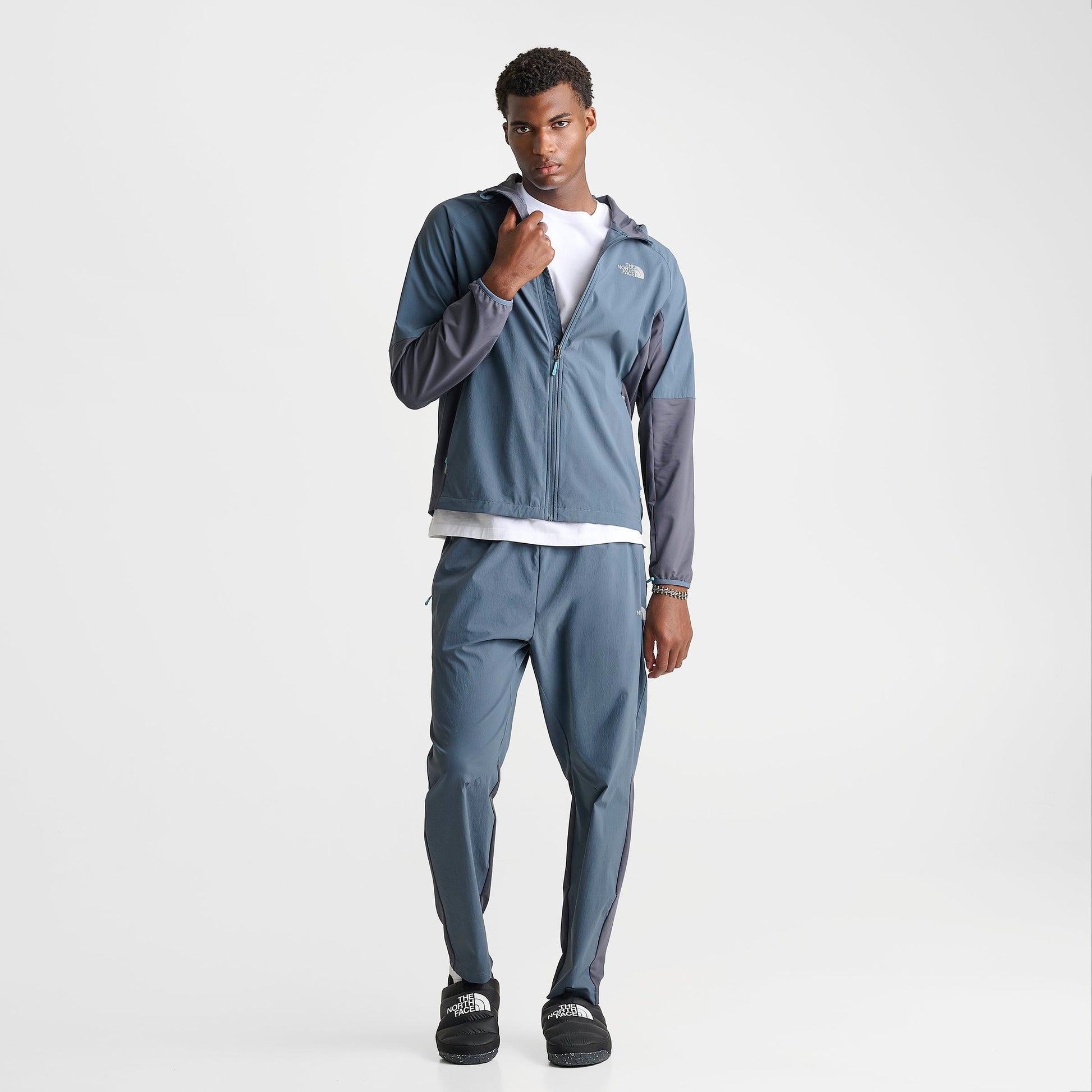 Men's The North Face Performance Woven Hooded Jacket - Granite Grey