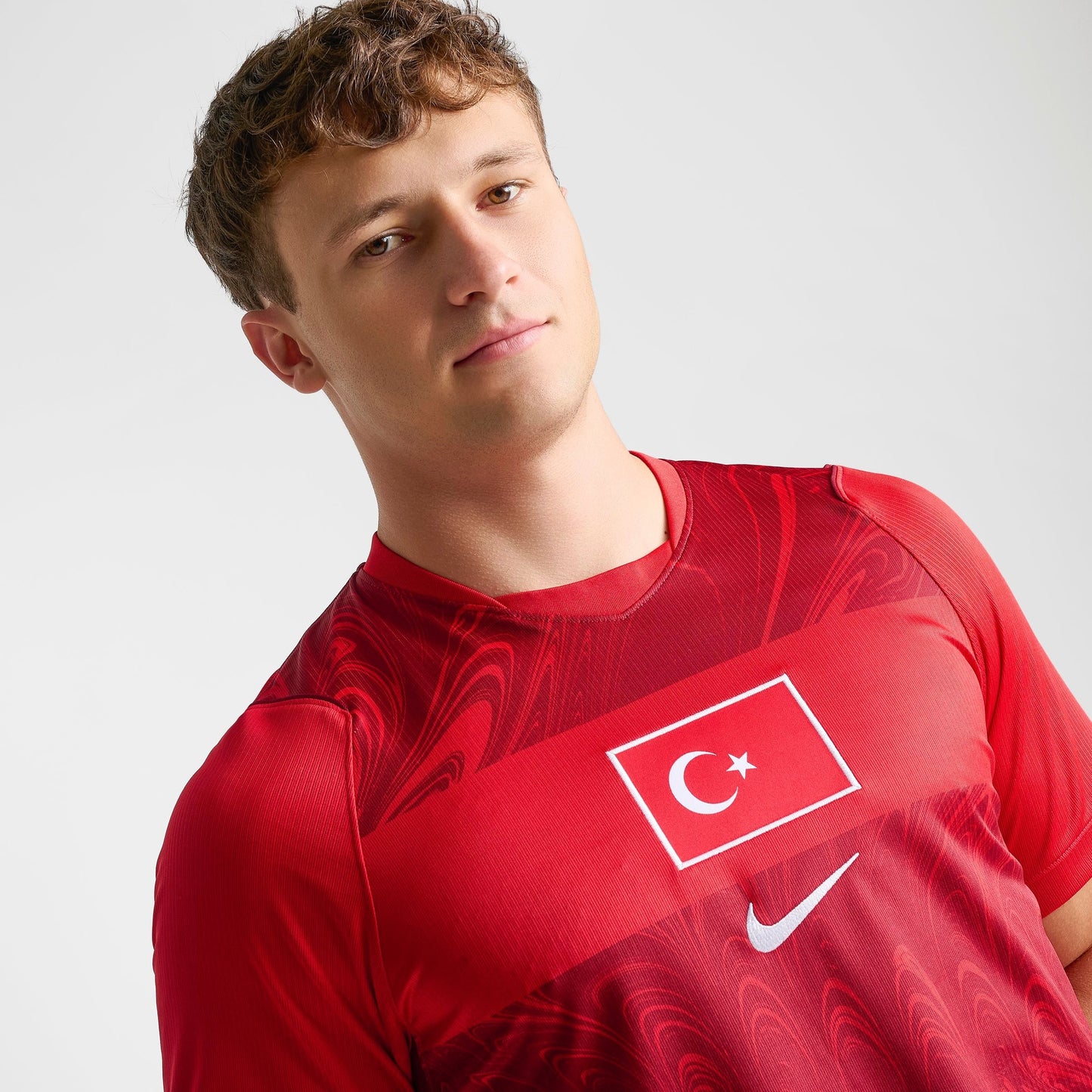 Men's Nike Turkey 2026 Stadium Home Dri-FIT Replica Soccer Jersey - Sport Red