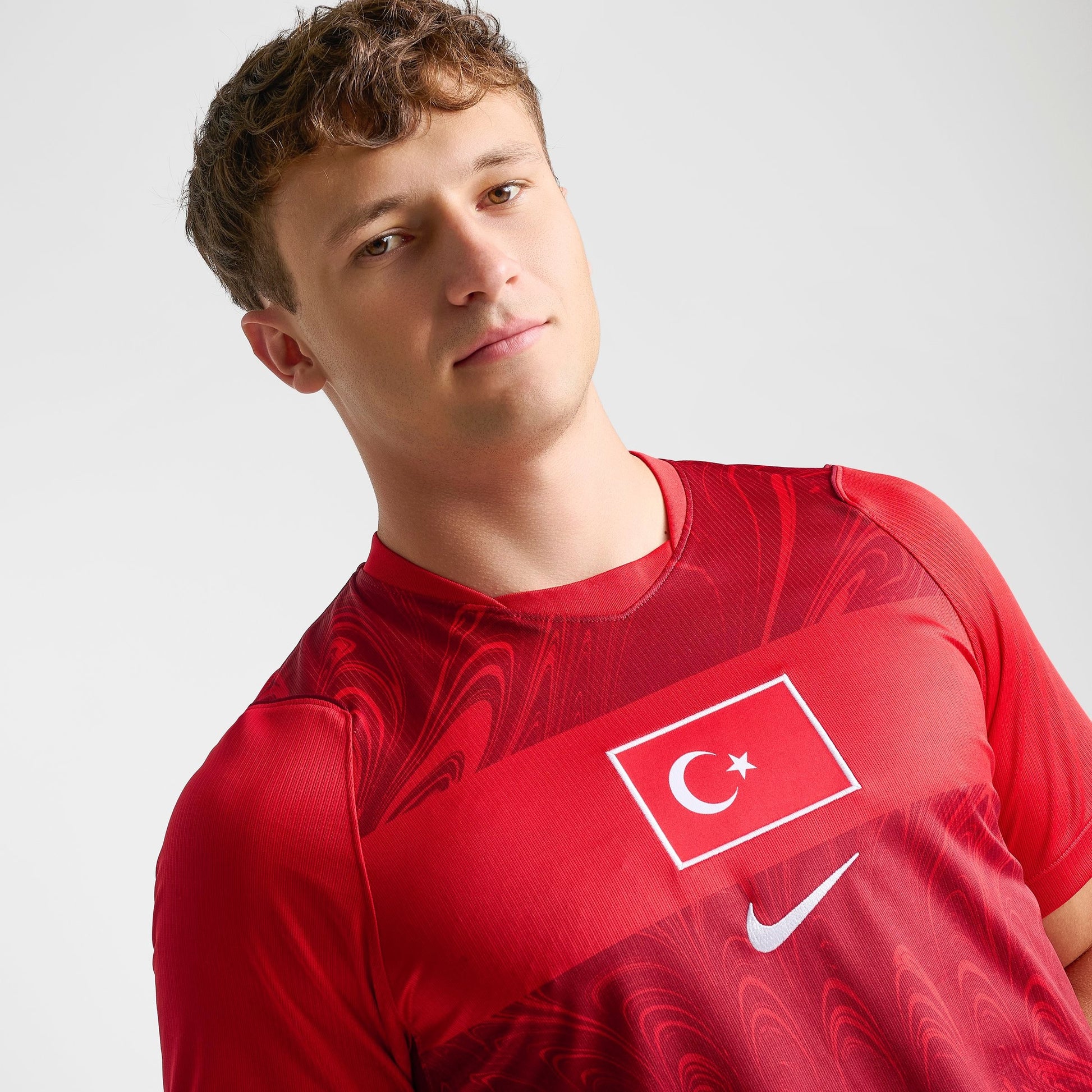 Men's Nike Turkey 2026 Stadium Home Dri-FIT Replica Soccer Jersey - Sport Red
