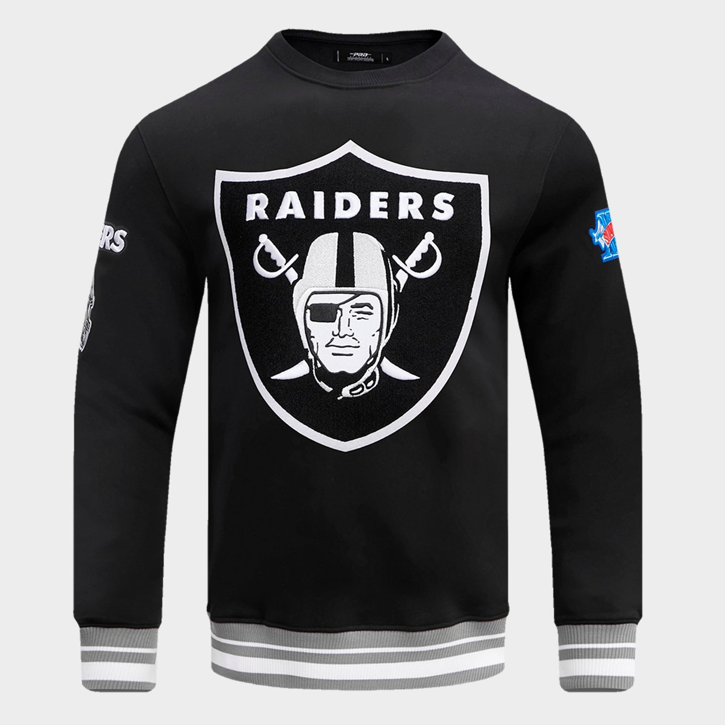 Men's Pro Standard Las Vegas Raiders NFL Mashup Crewneck Sweatshirt - Black/Grey