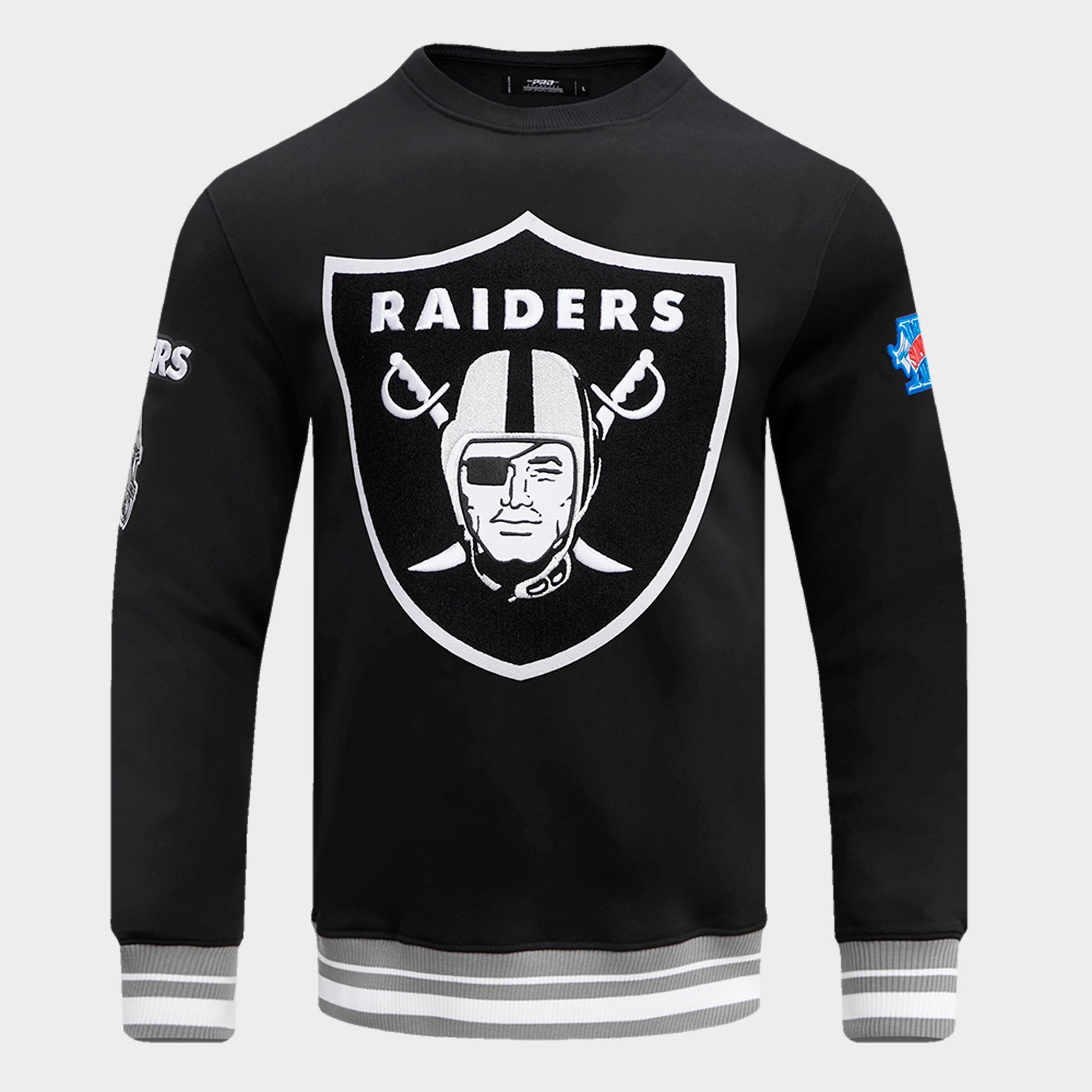 Men's Pro Standard Las Vegas Raiders NFL Mashup Crewneck Sweatshirt - Black/Grey