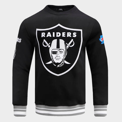 Men's Pro Standard Las Vegas Raiders NFL Mashup Crewneck Sweatshirt - Black/Grey