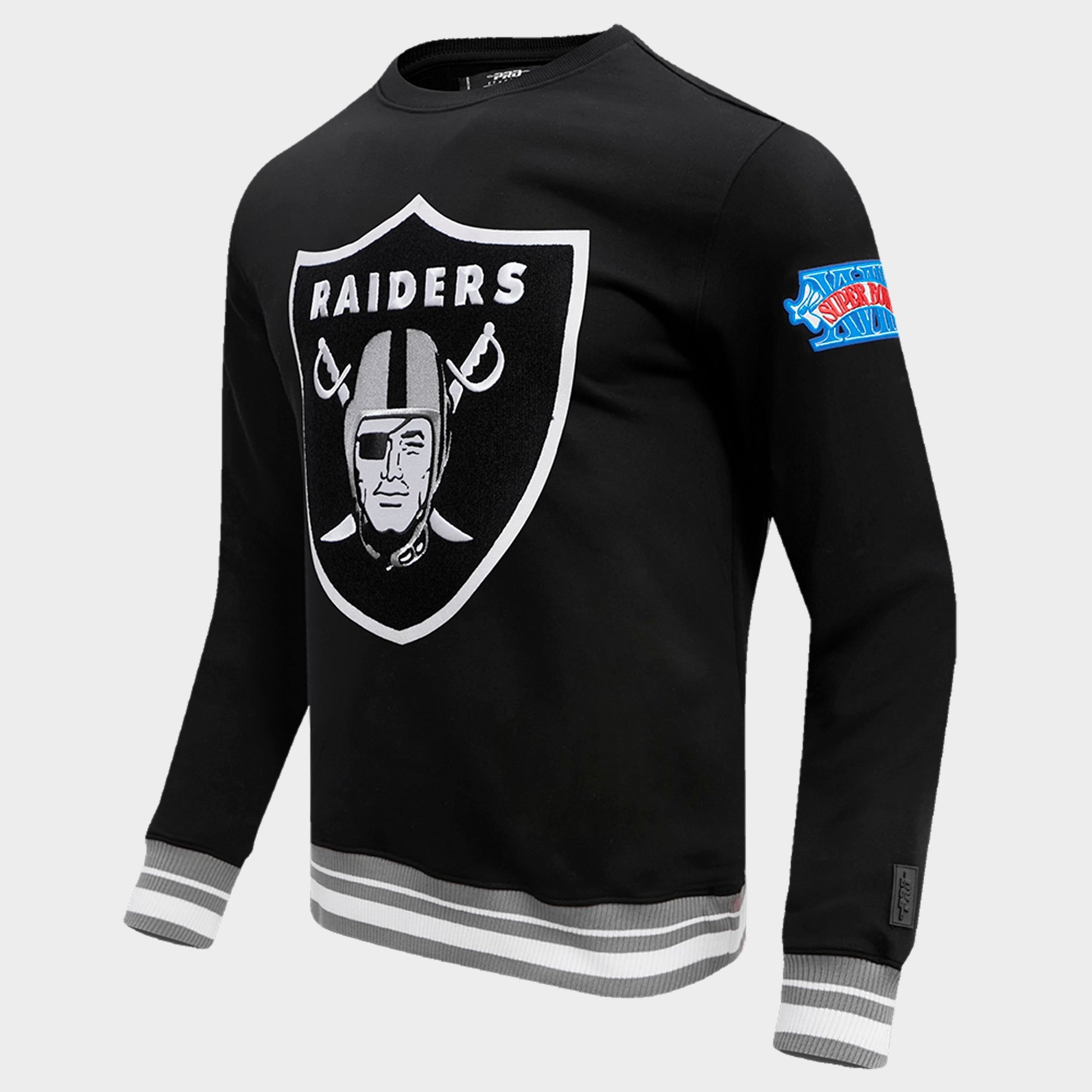 Men's Pro Standard Las Vegas Raiders NFL Mashup Crewneck Sweatshirt - Black/Grey