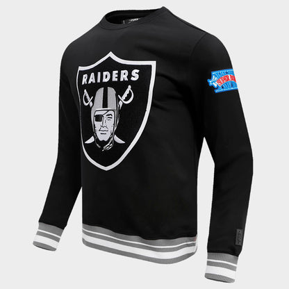 Men's Pro Standard Las Vegas Raiders NFL Mashup Crewneck Sweatshirt - Black/Grey
