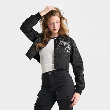 Women's Smoke Rise Cameron Celestial Bomber Jacket - Black