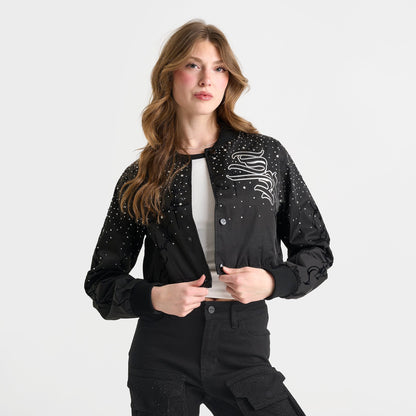 Women's Smoke Rise Cameron Celestial Bomber Jacket - Black