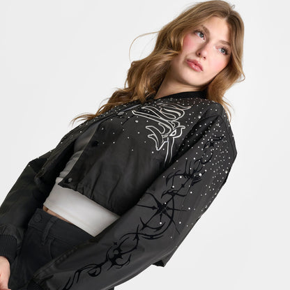 Women's Smoke Rise Cameron Celestial Bomber Jacket - Black