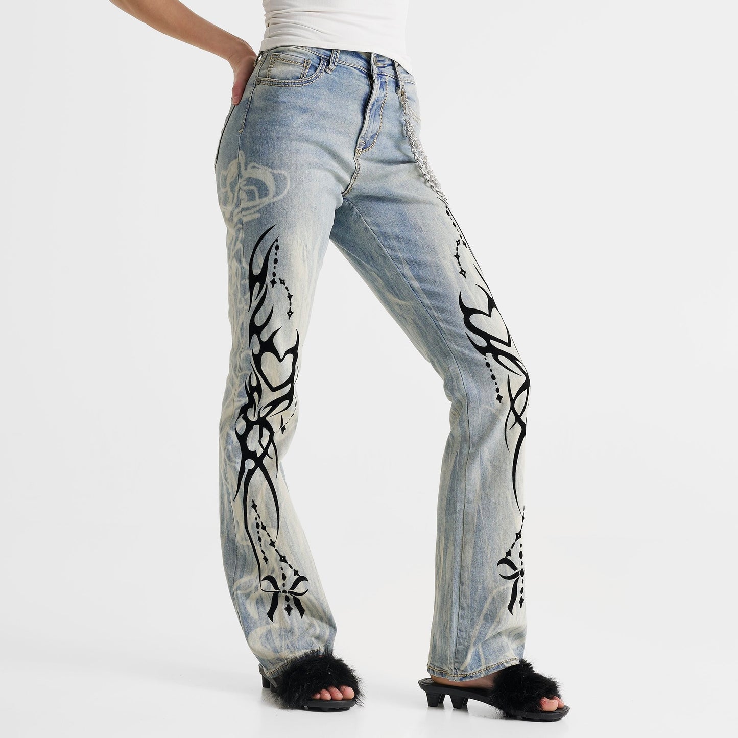 Women's Smoke Rise Ruby Heart High-Rise Bootcut Jeans - Seville Blue
