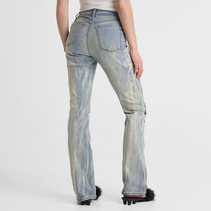 Women's Smoke Rise Ruby Heart High-Rise Bootcut Jeans - Seville Blue