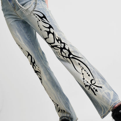 Women's Smoke Rise Ruby Heart High-Rise Bootcut Jeans - Seville Blue