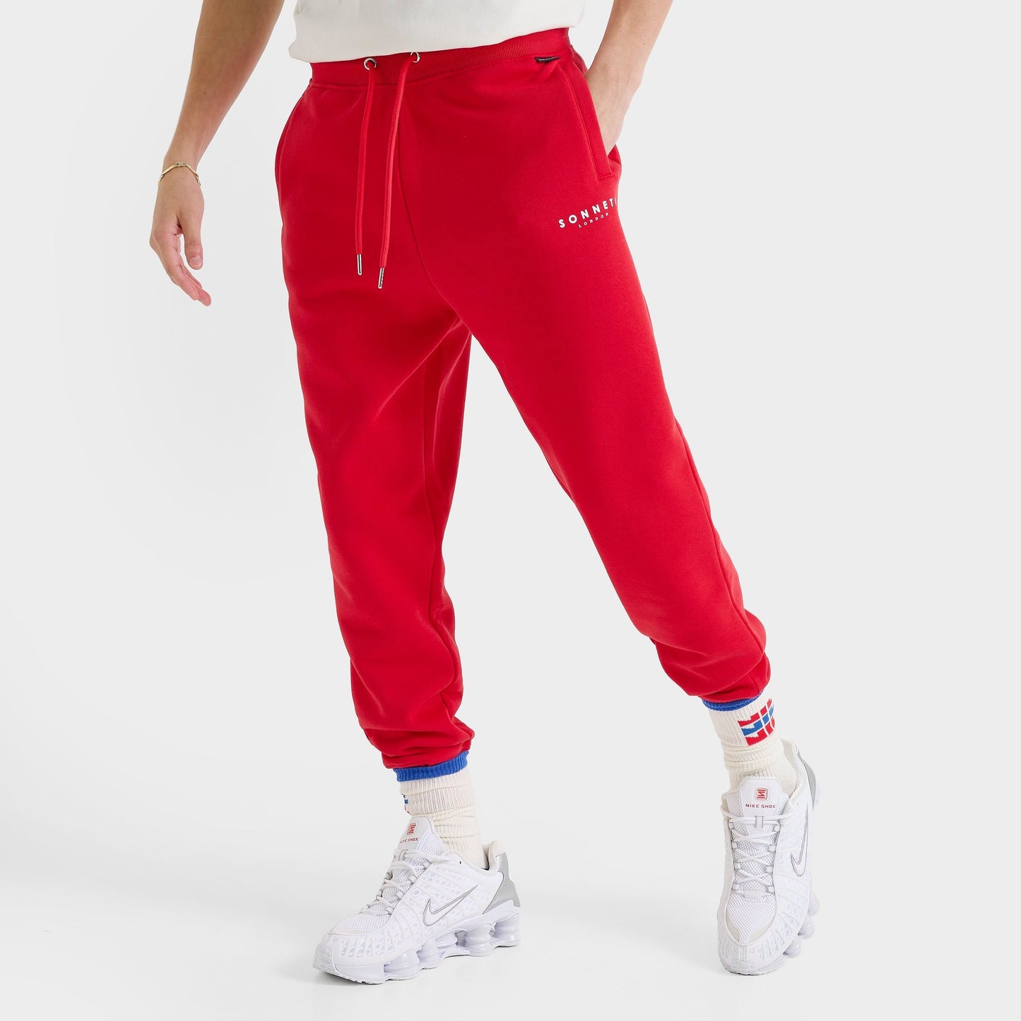 Sonneti London Essential Jogger Pants - Mars Red/White