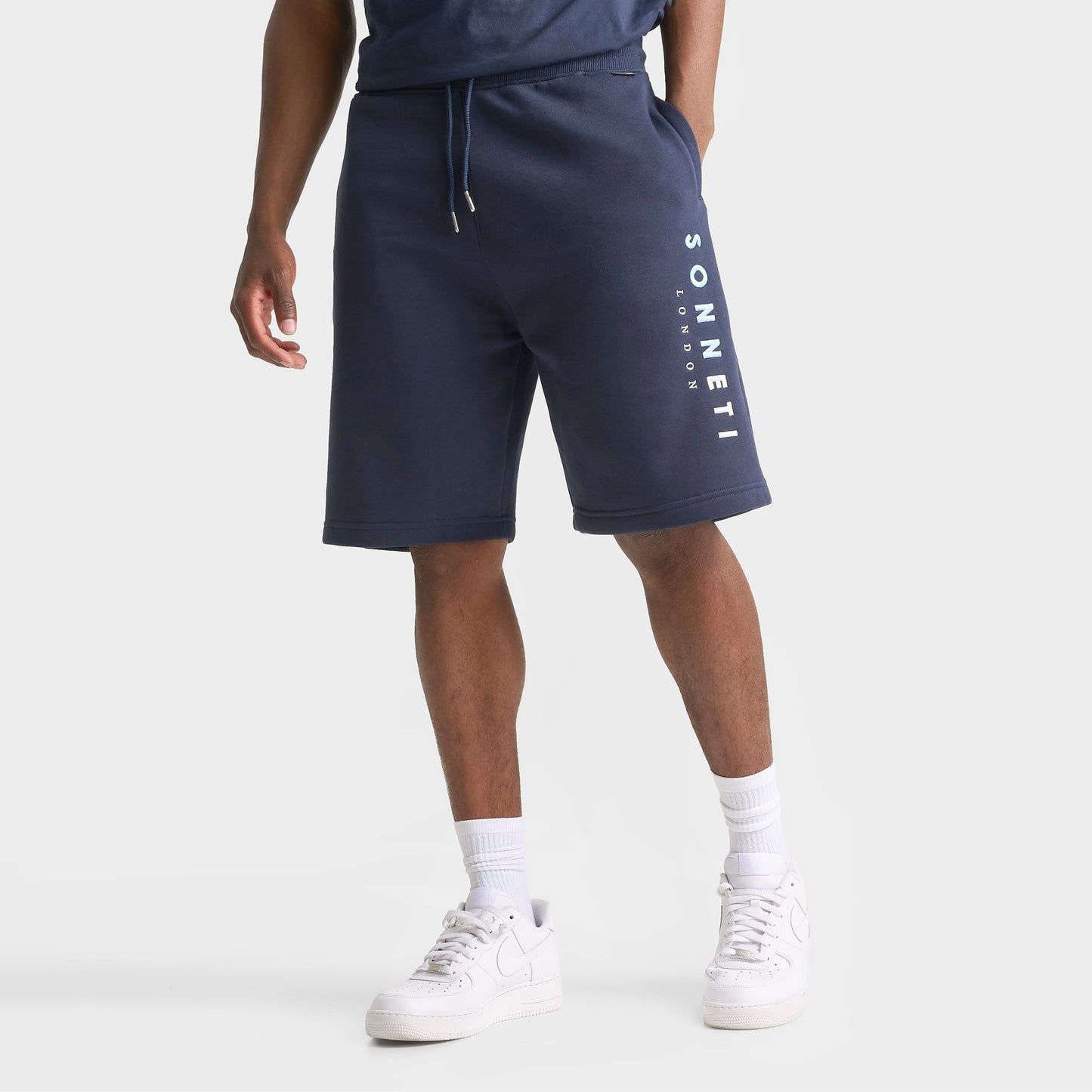 Men's Sonneti Hare Fleece Shorts - Navy/Cool Blue/White