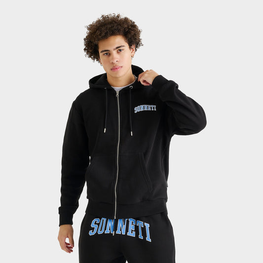 Men's Sonneti Kilo Fleece Full-Zip Hoodie - Black/Marina Blu