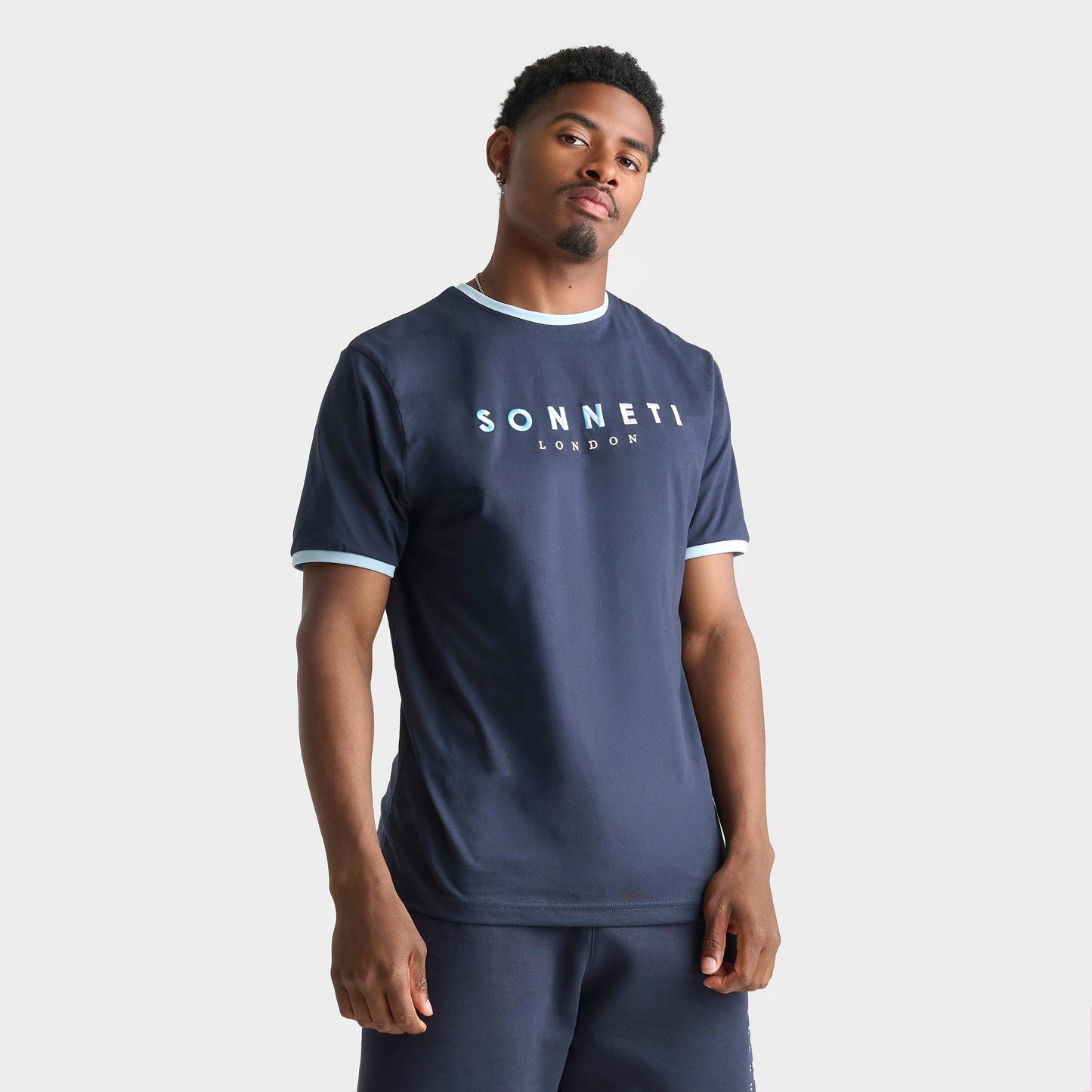 Men's Sonneti Hare Ringer T-Shirt - Navy/Cool Blue