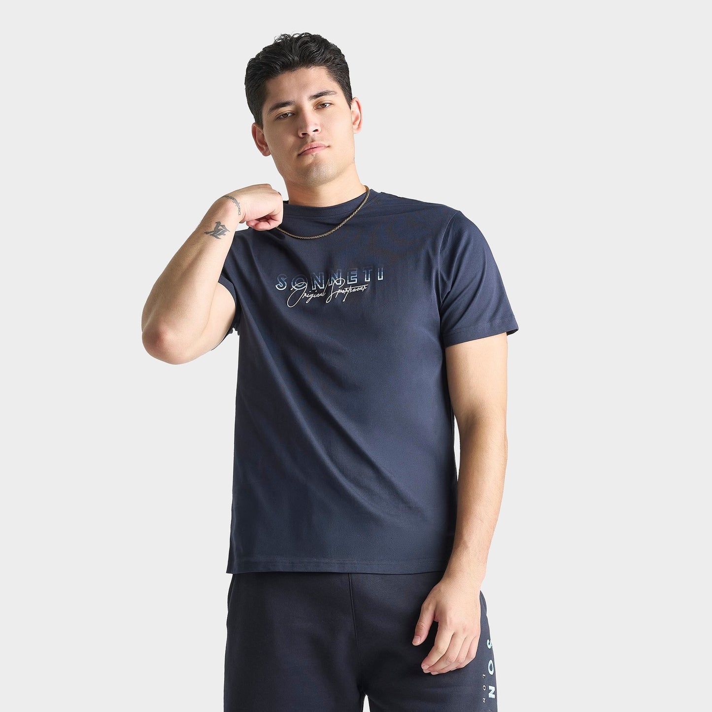 Men's Sonneti Harley T-Shirt - Navy/Cool Blue/White