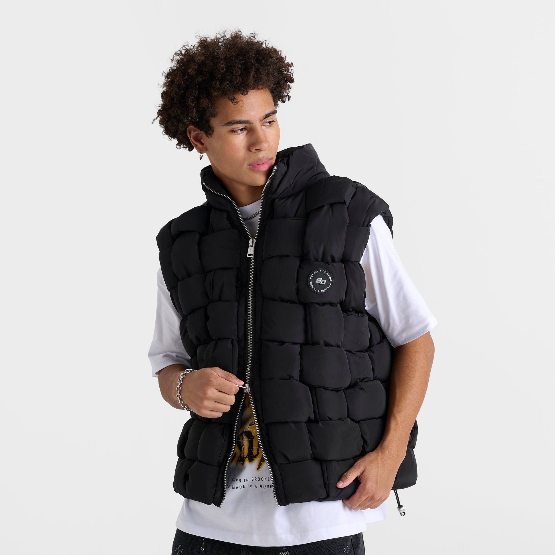 Men's Supply & Demand Weaver Puffer Vest - Black