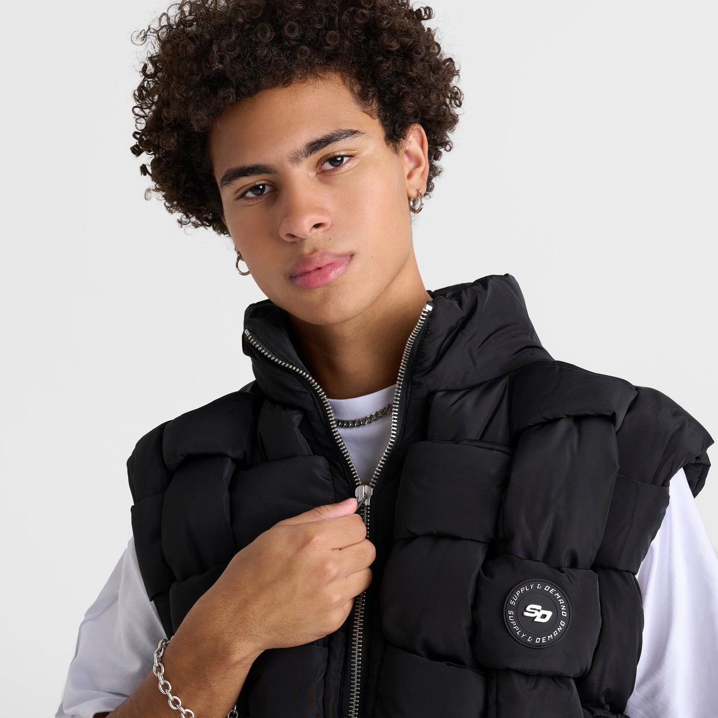 Men's Supply & Demand Weaver Puffer Vest - Black