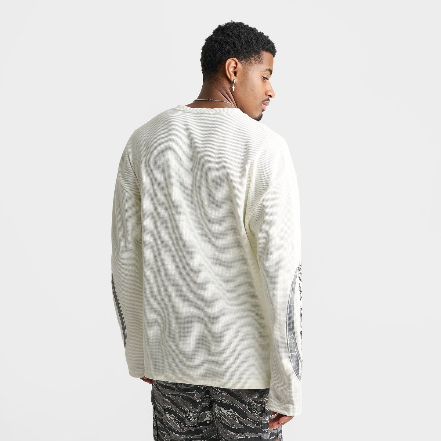 Men's Supply & Demand Bonez Graphic Long-Sleeve Thermal Shirt - Natural White