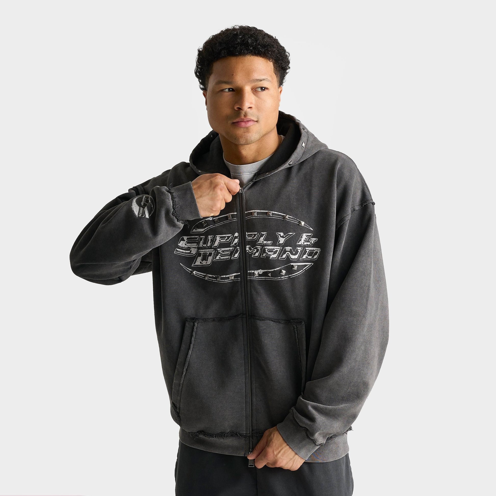 Men's Supply & Demand Tuscan Full-Zip Hoodie - Dark Grey