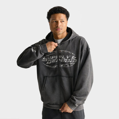 Men's Supply & Demand Tuscan Full-Zip Hoodie - Dark Grey
