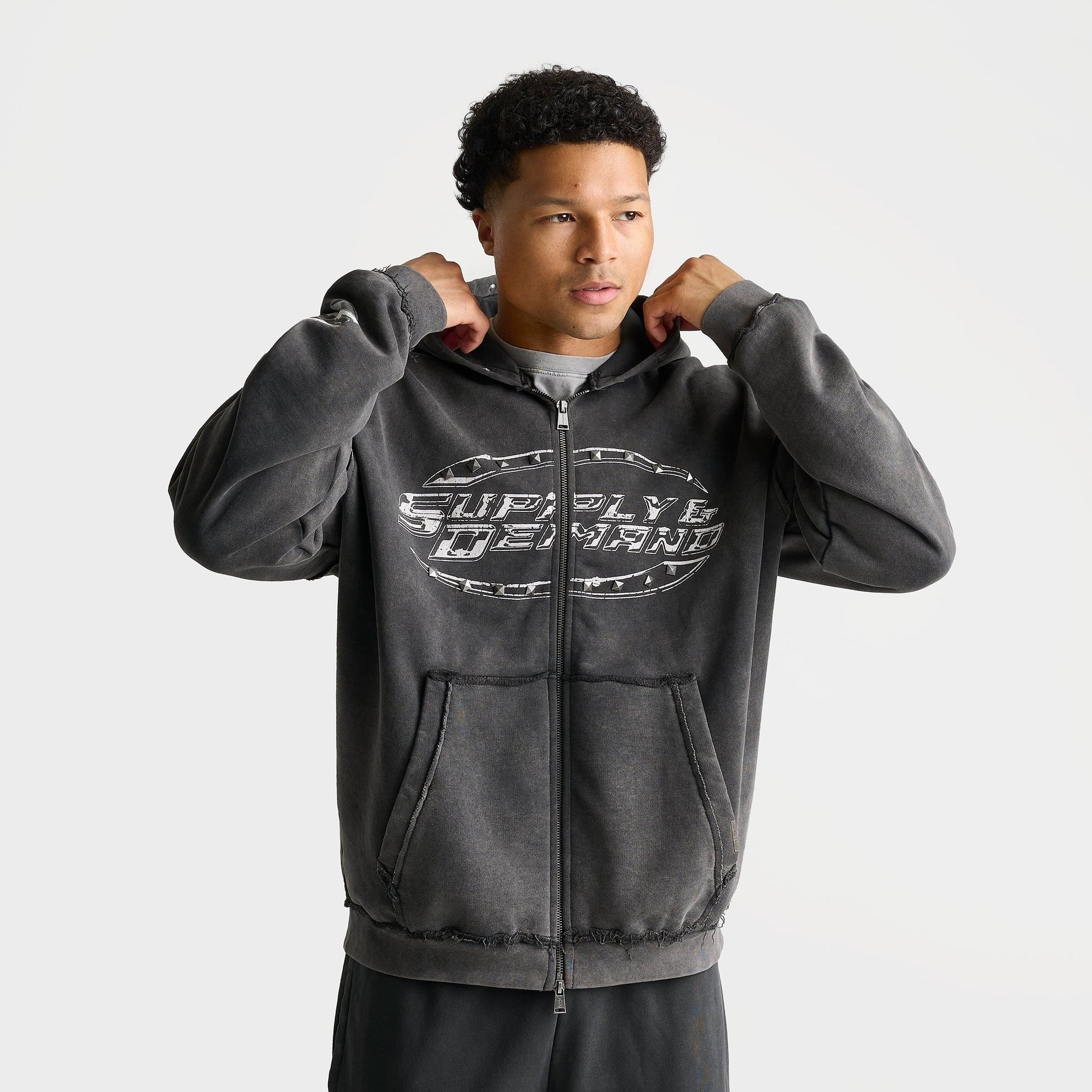Men's Supply & Demand Tuscan Full-Zip Hoodie - Dark Grey