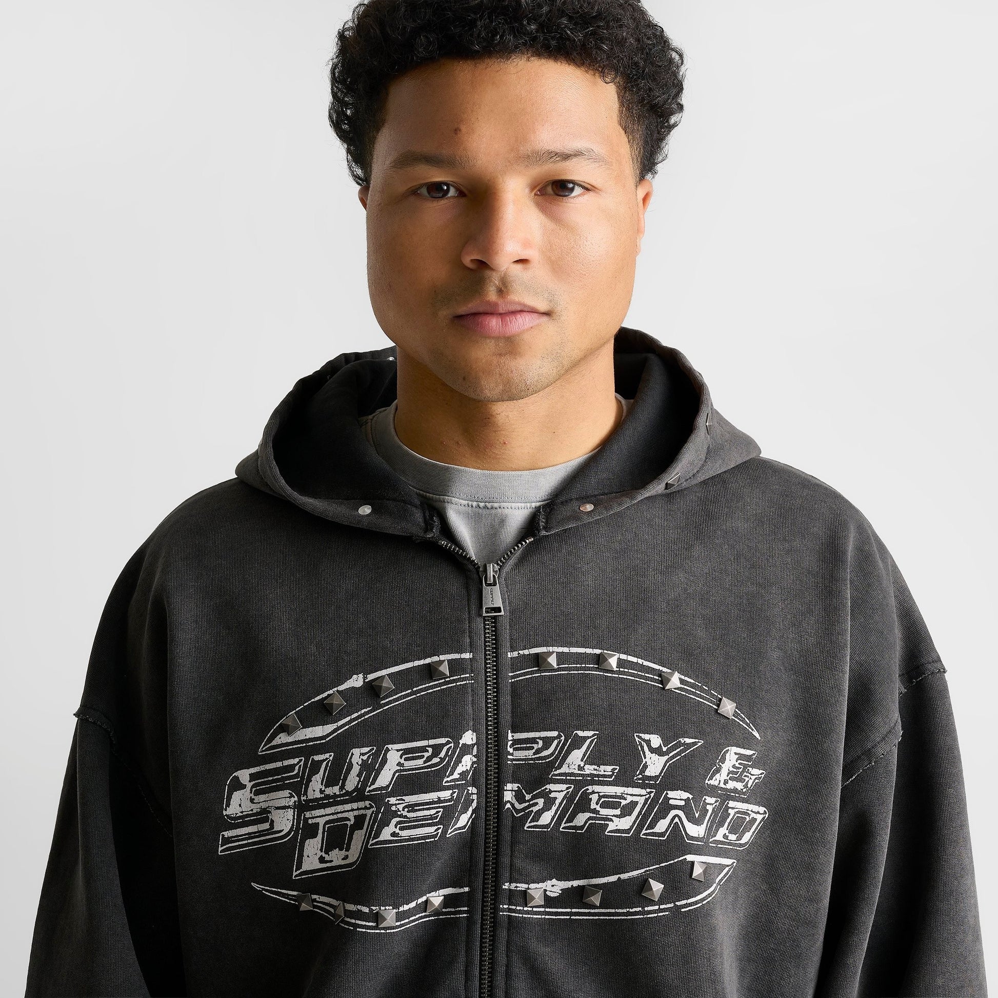 Men's Supply & Demand Tuscan Full-Zip Hoodie - Dark Grey