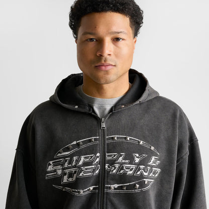Men's Supply & Demand Tuscan Full-Zip Hoodie - Dark Grey