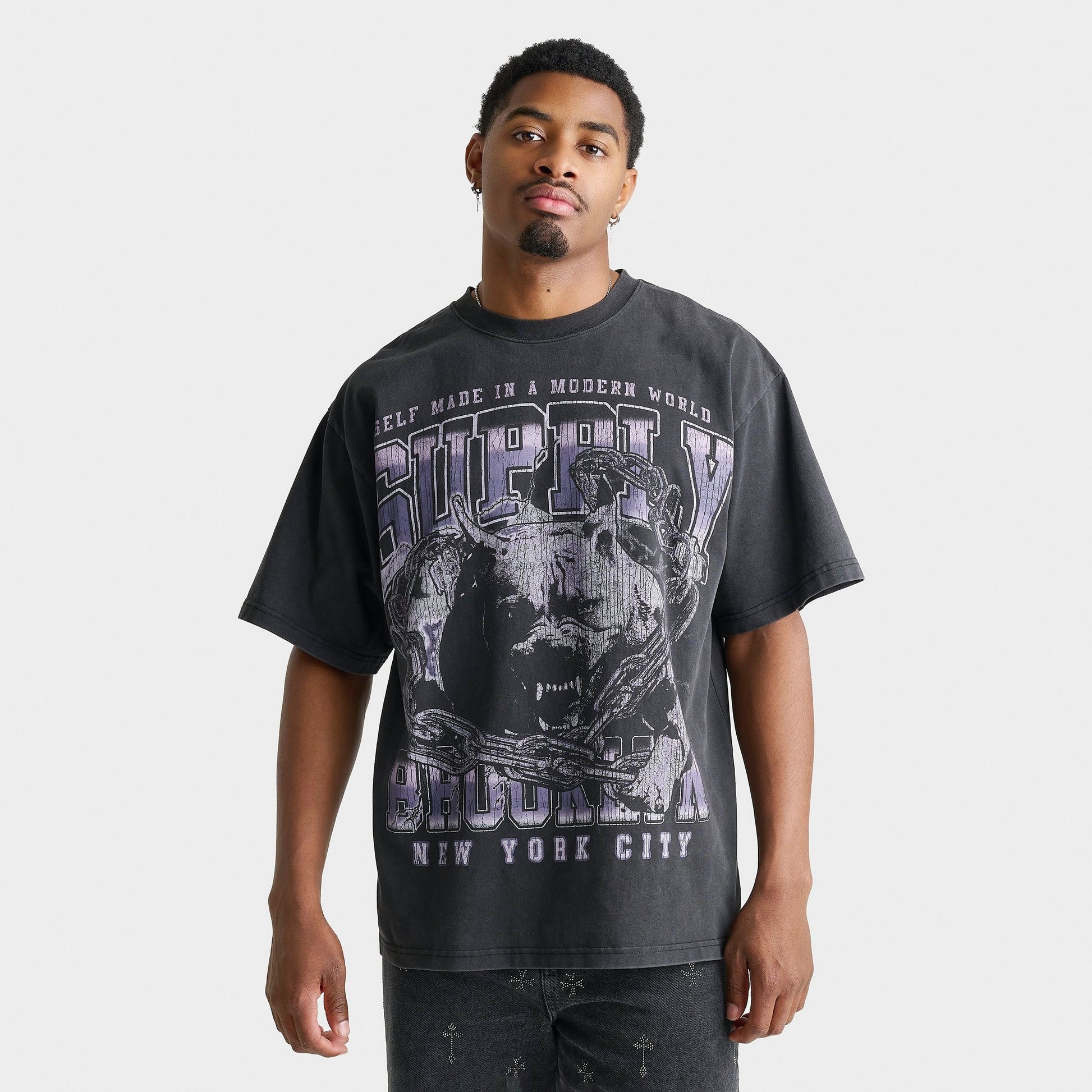 Men's Supply & Demand Titan Graphic T-Shirt - Washed Black