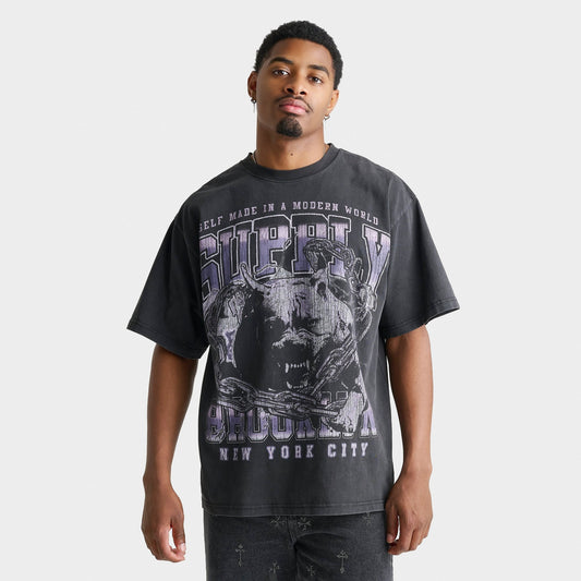 Men's Supply & Demand Titan Graphic T-Shirt - Washed Black