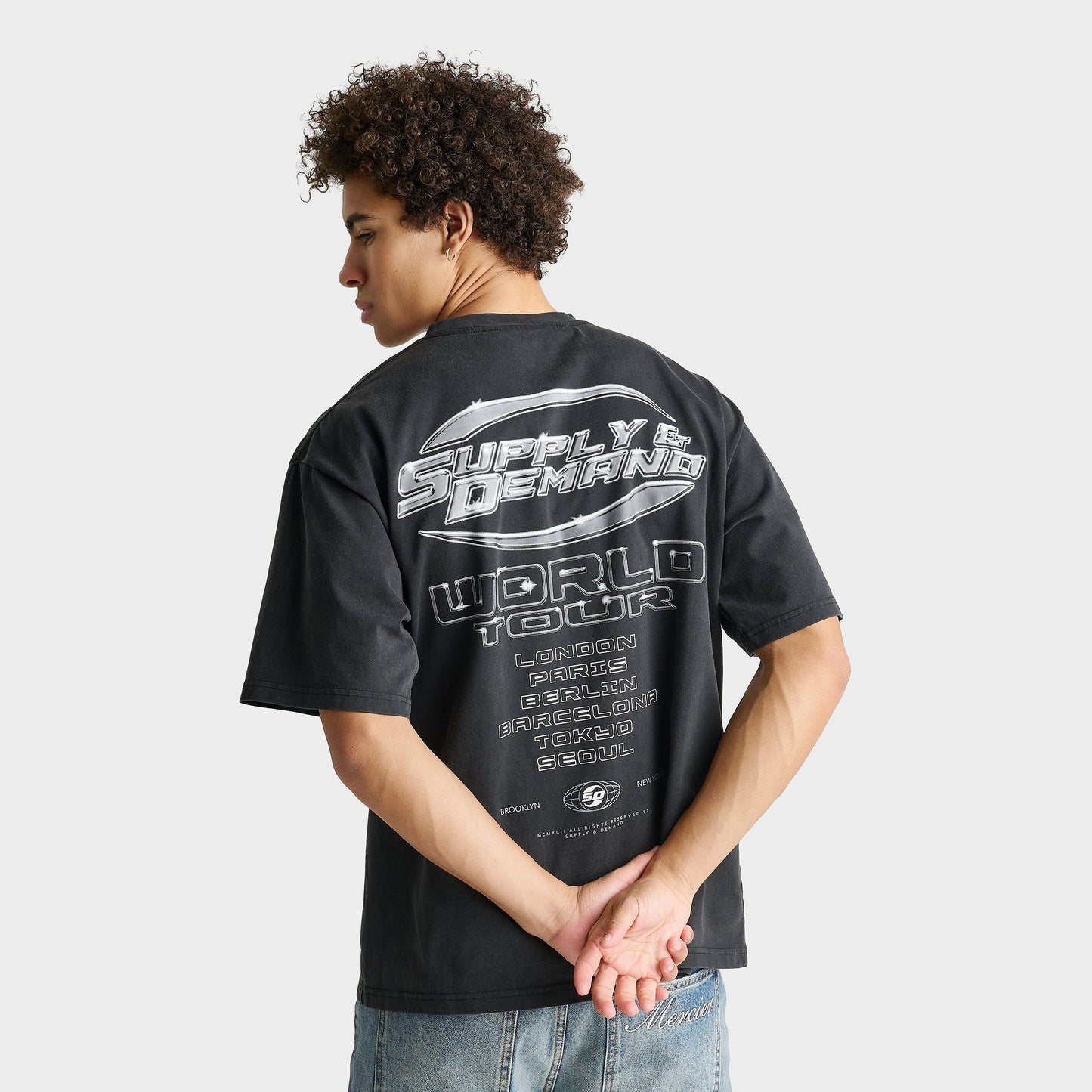 Men's Supply & Demand Tuscan Graphic T-Shirt - Washed Black