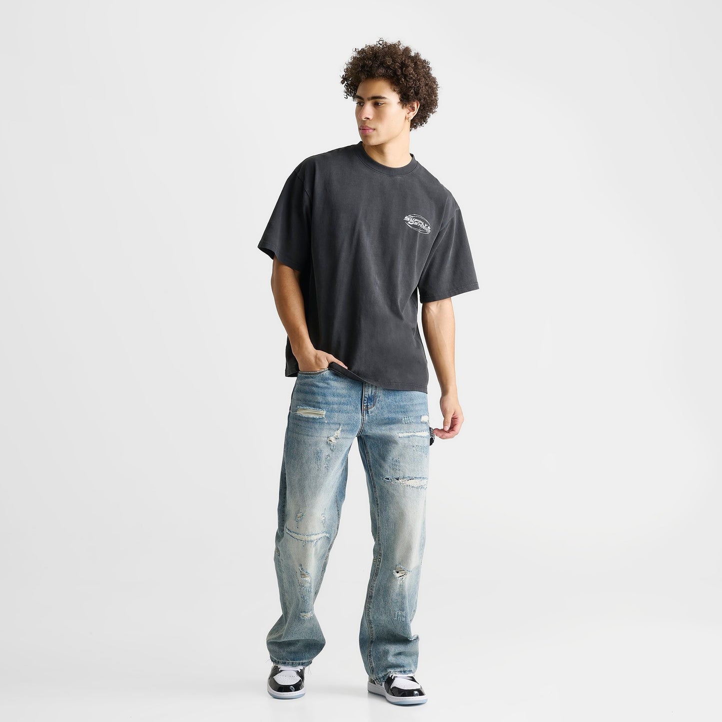 Men's Supply & Demand Tuscan Graphic T-Shirt - Washed Black