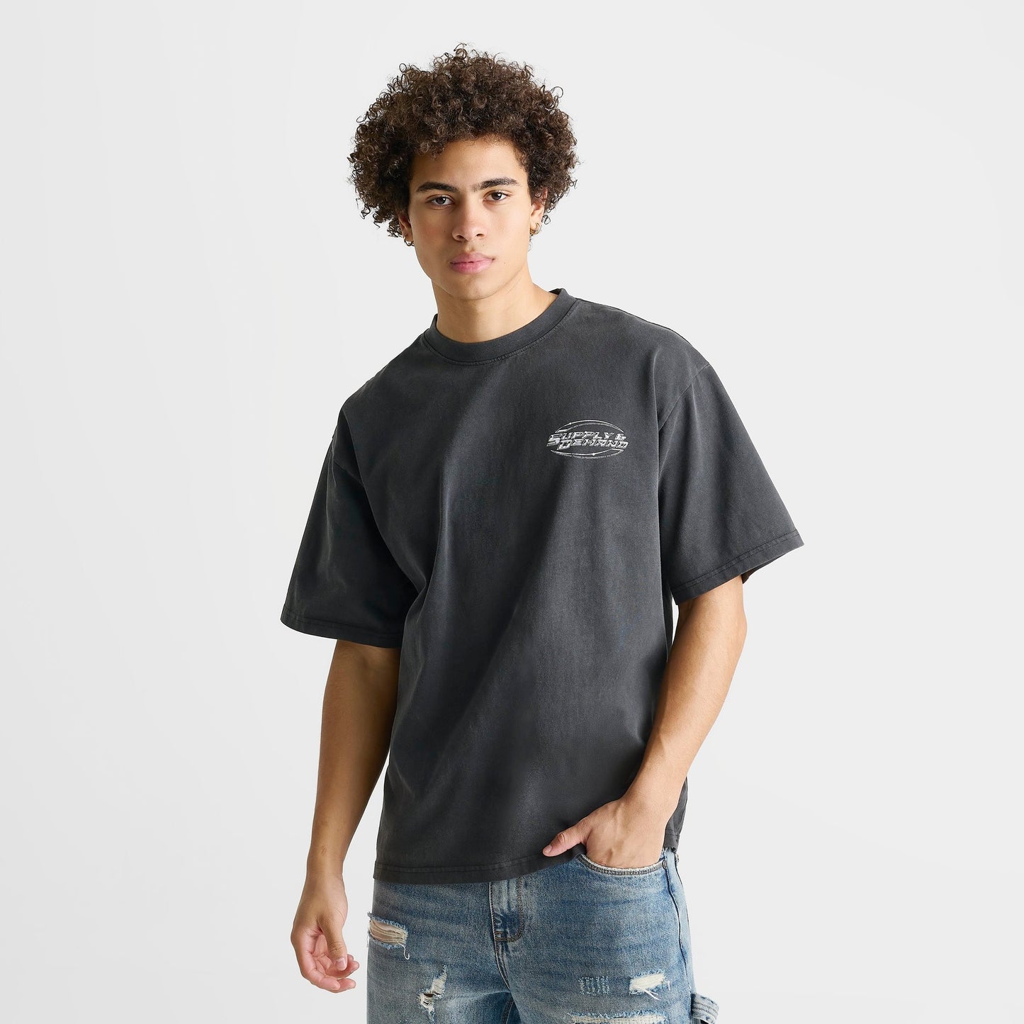 Men's Supply & Demand Tuscan Graphic T-Shirt - Washed Black