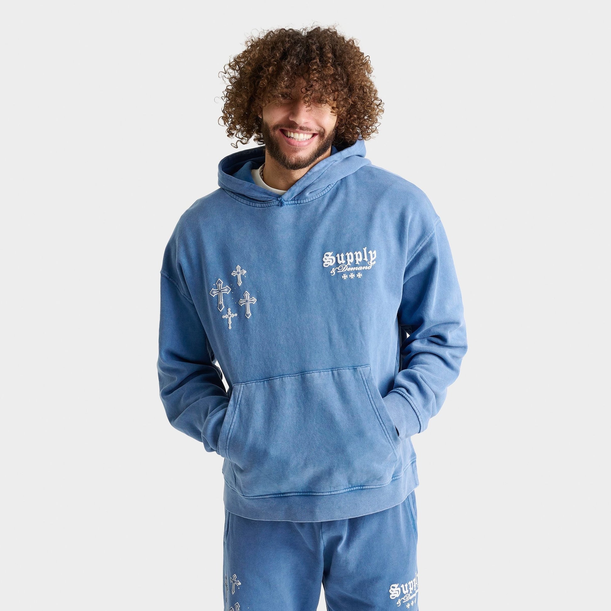 Men's Supply & Demand Orthodox Pullover Hoodie - Copen Blue