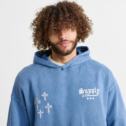 Men's Supply & Demand Orthodox Pullover Hoodie - Copen Blue