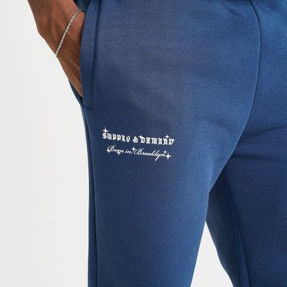Men's Supply & Demand Floral Logo Fleece Jogger Pants - Navy