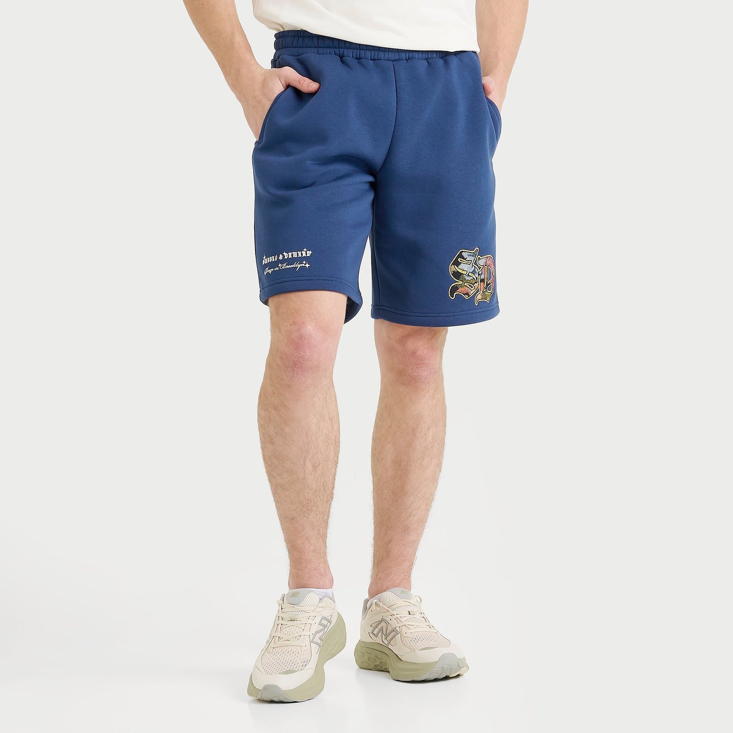 Men's Supply & Demand Floral Logo Fleece Jogger Pants - Navy