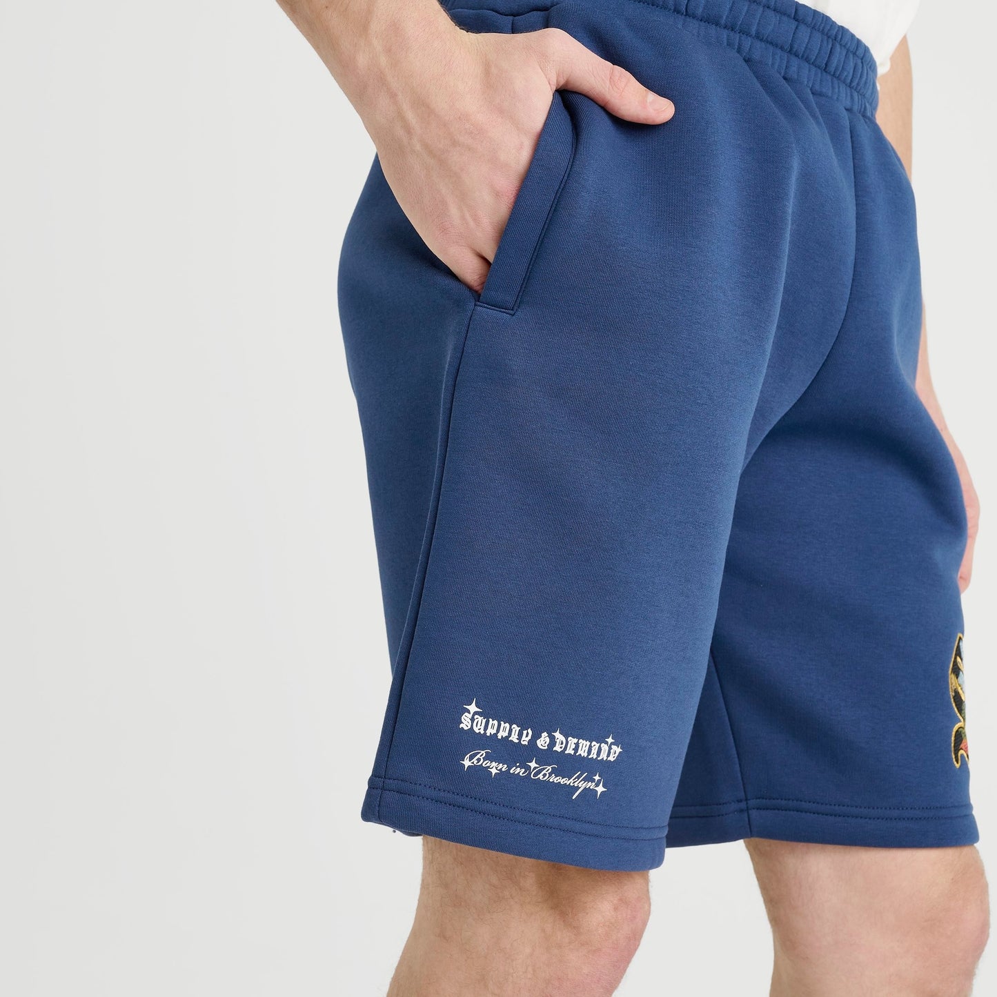 Men's Supply & Demand Floral Logo Fleece Jogger Pants - Navy