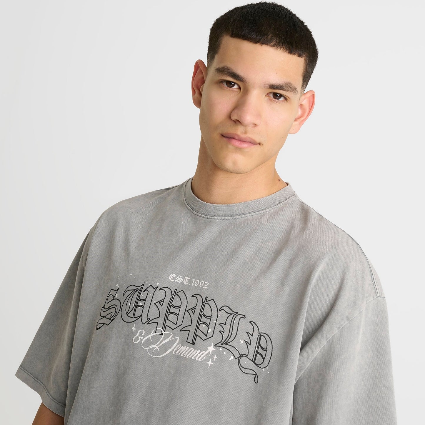 Men's Supply & Demand Gamer T-Shirt - Washed Grey