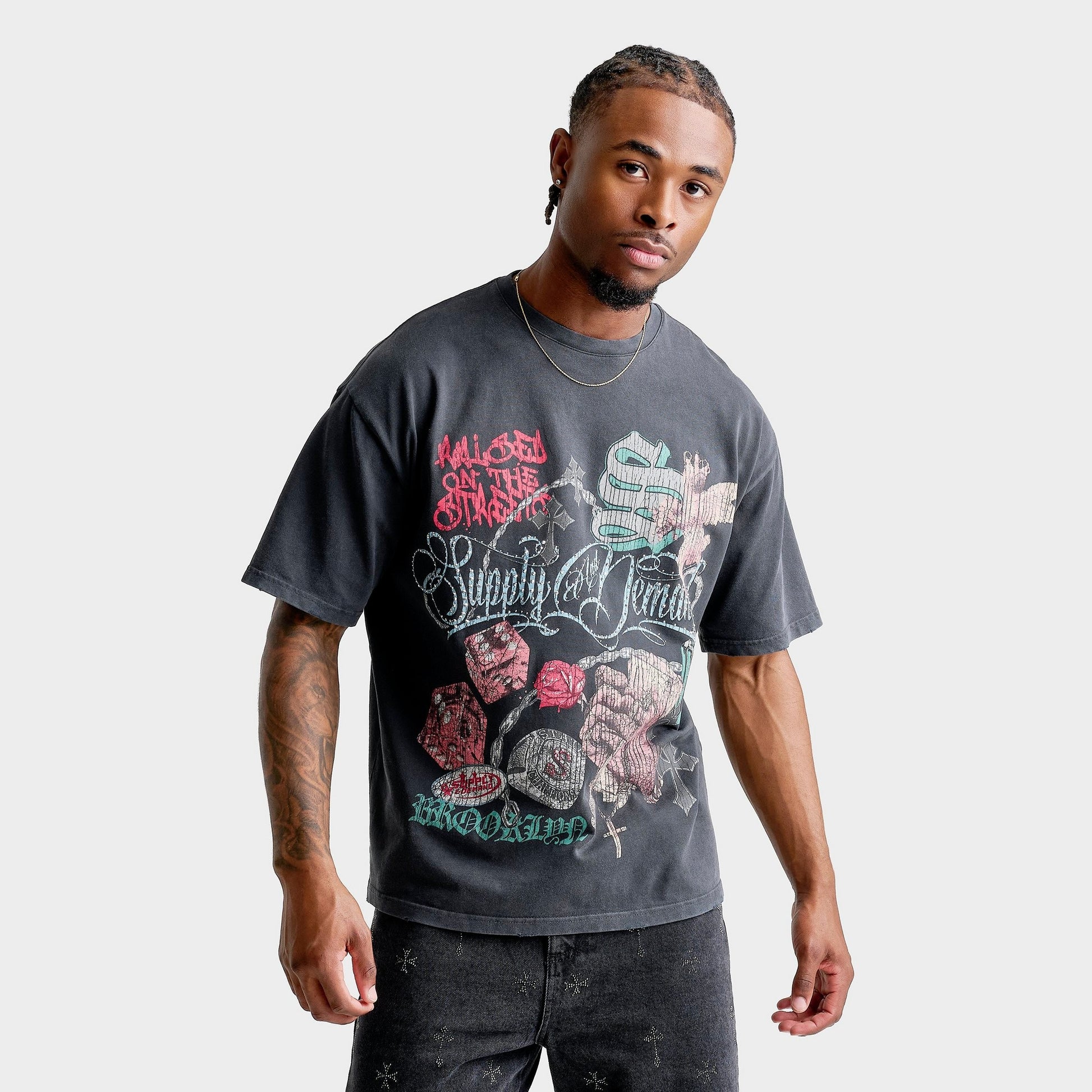 Men's Supply & Demand Motley Graphic T-Shirt - Black