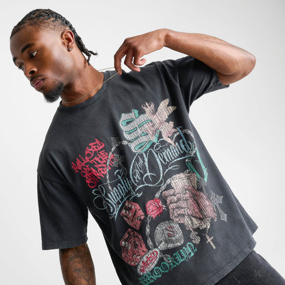 Men's Supply & Demand Motley Graphic T-Shirt - Black