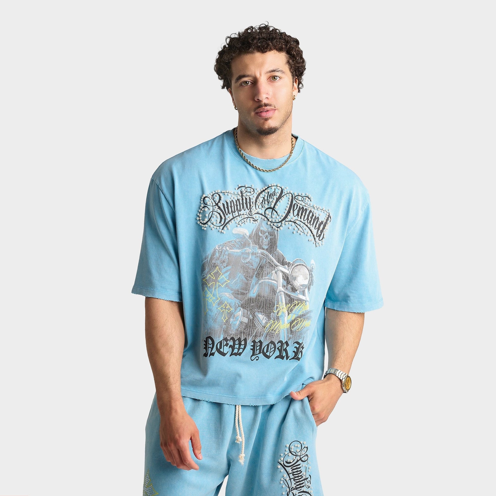 Men's Supply & Demand Torres Boxy T-Shirt - Ethereal Blue