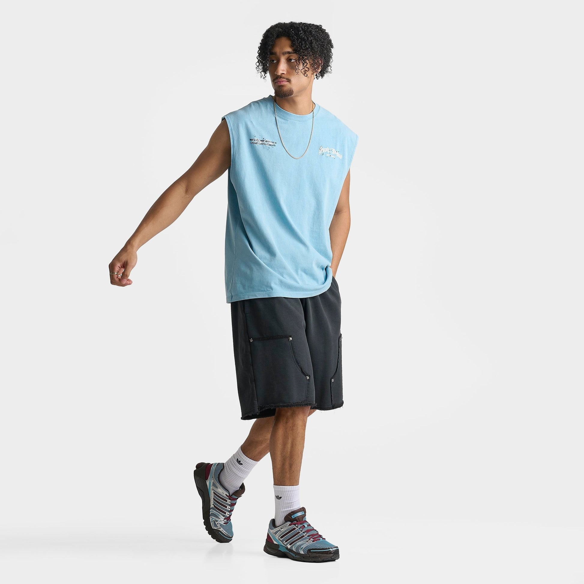 Men's Supply & Demand Stacker Sleeveless T-Shirt - Ethereal Blue